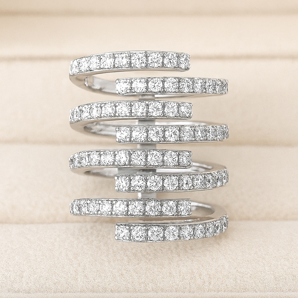 14k White Gold Embrace Ring